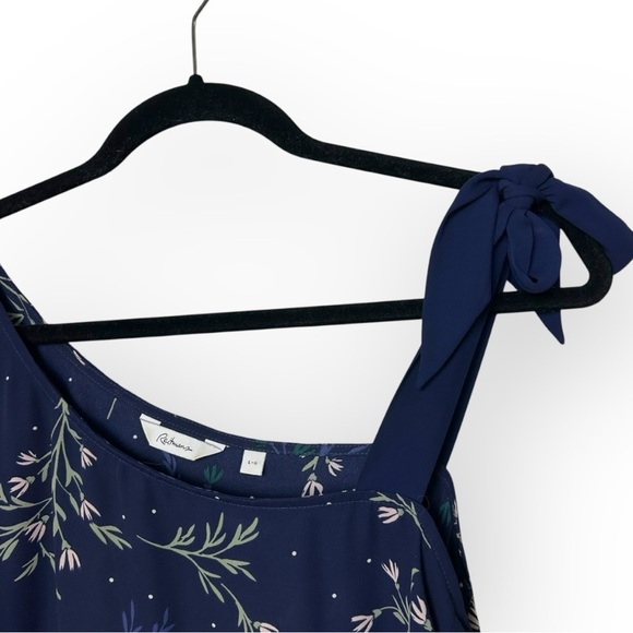 Reitmans Blue Floral Off Shoulder Blouse L - Picture 3 of 6